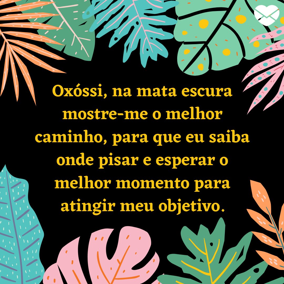 'Oxóssi, na mata escura mostre-me o melhor caminho, para que eu saiba onde pisar e esperar o melhor momento para atingir meu objetivo.' - Frases de Oxóssi