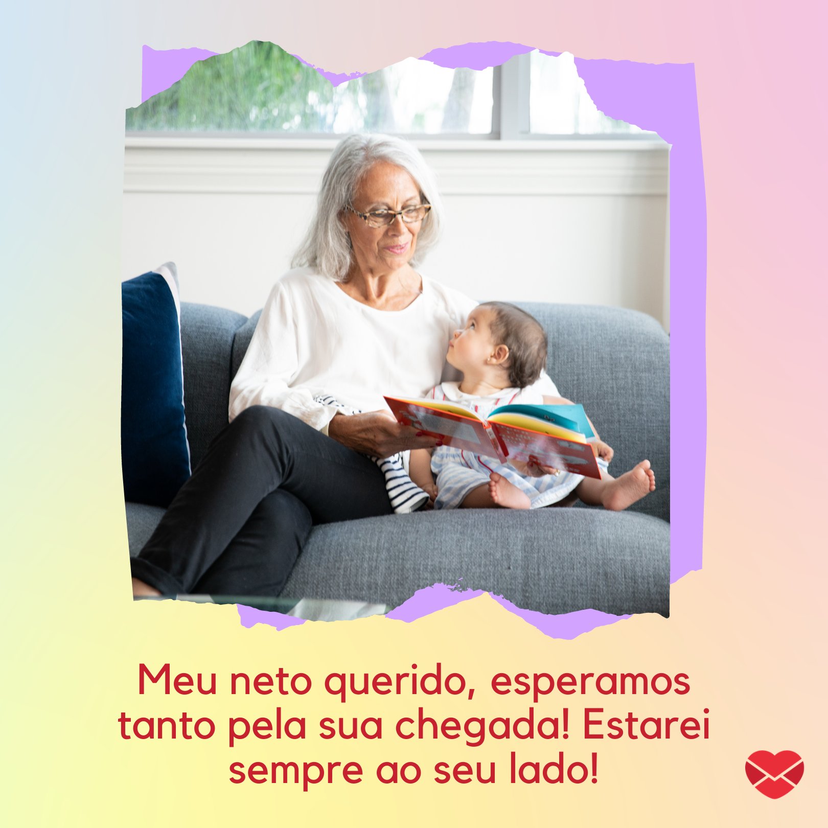 'Meu neto querido, esperamos tanto pela sua chegada! Estarei sempre ao seu lado!' - Mensagens  para mêsversário de bebê de 2 meses