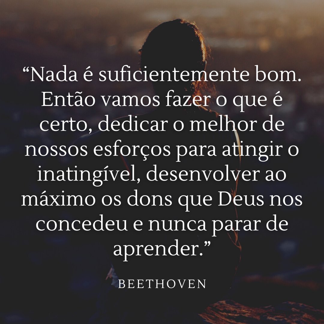 “Nada é suficientemente bom. Então vamos fazer o que é certo, dedicar o melhor de nossos esforços para atingir o inatingível, desenvolver ao máximo os dons que Deus nos concedeu e nunca parar de aprender.” - Frases de Superação