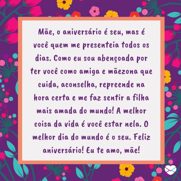 Feliz Aniversário Mãe Parabenize Sua Maior Companheira