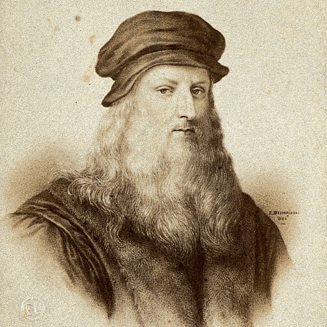 Retrato de Leonardo Da Vinci.