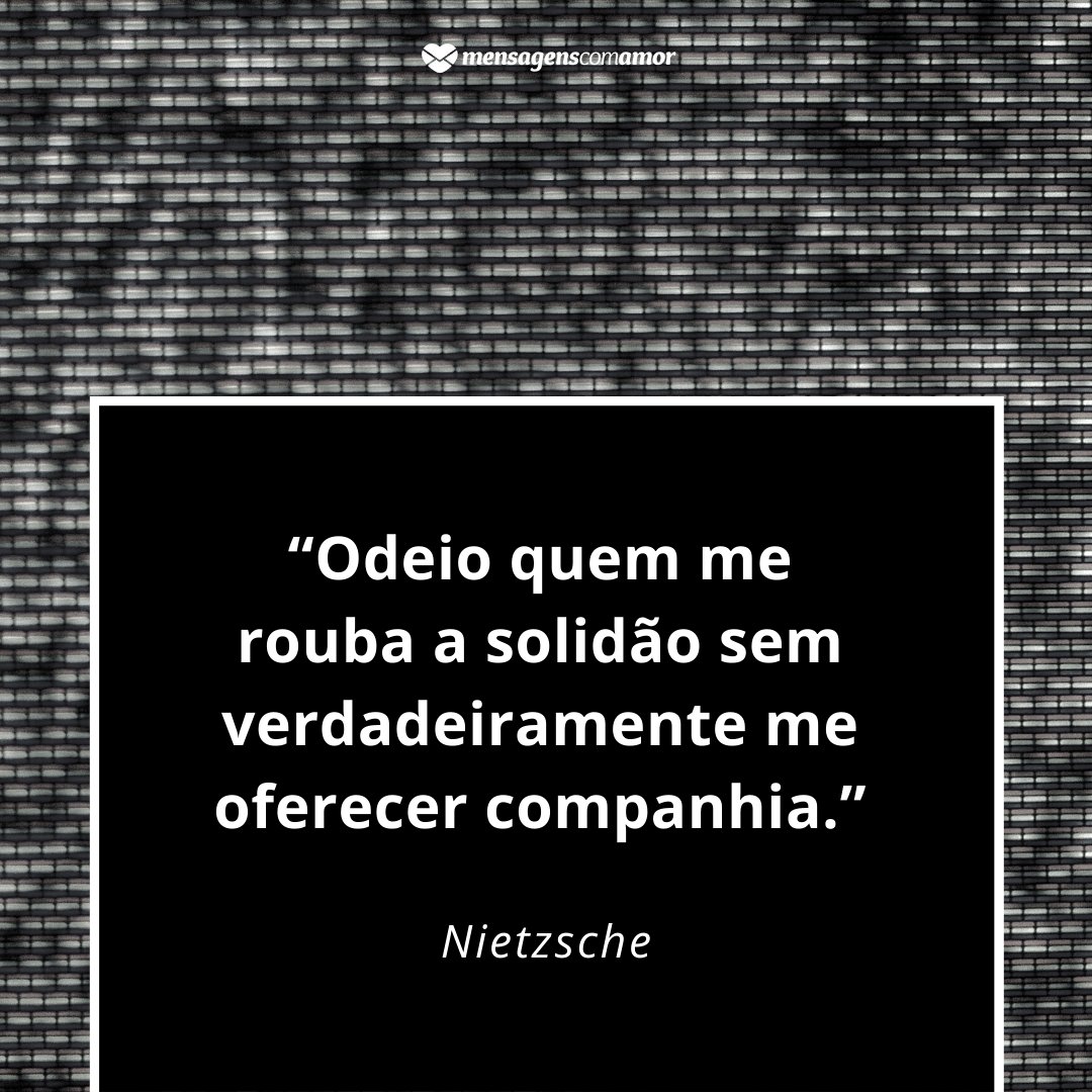 Verdadeira companhia - Nietzsche - Sentimentos Verdadeira companhia - Nietzsche - Sentimentos