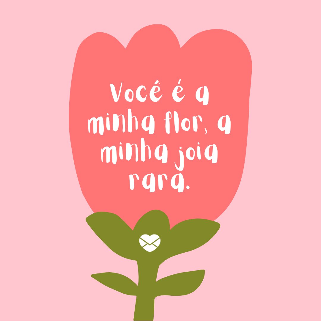 'Você é a minha flor, a minha joia rara.' - Feliz Aniversário, Amor