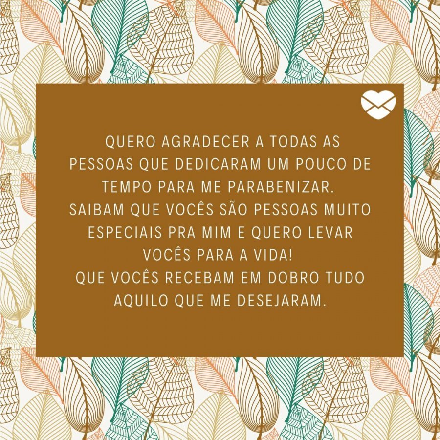 Obrigada pelas felicitações: agradeça a quem te parabenizou!