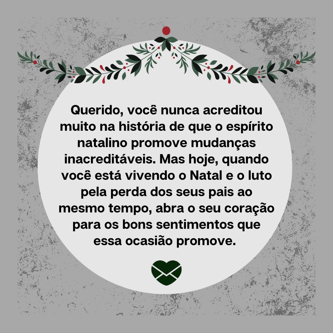 Votos de Natal para quem perdeu os pais. Ofereça consolo! Votos de Natal para quem perdeu os pais. Ofereça consolo!