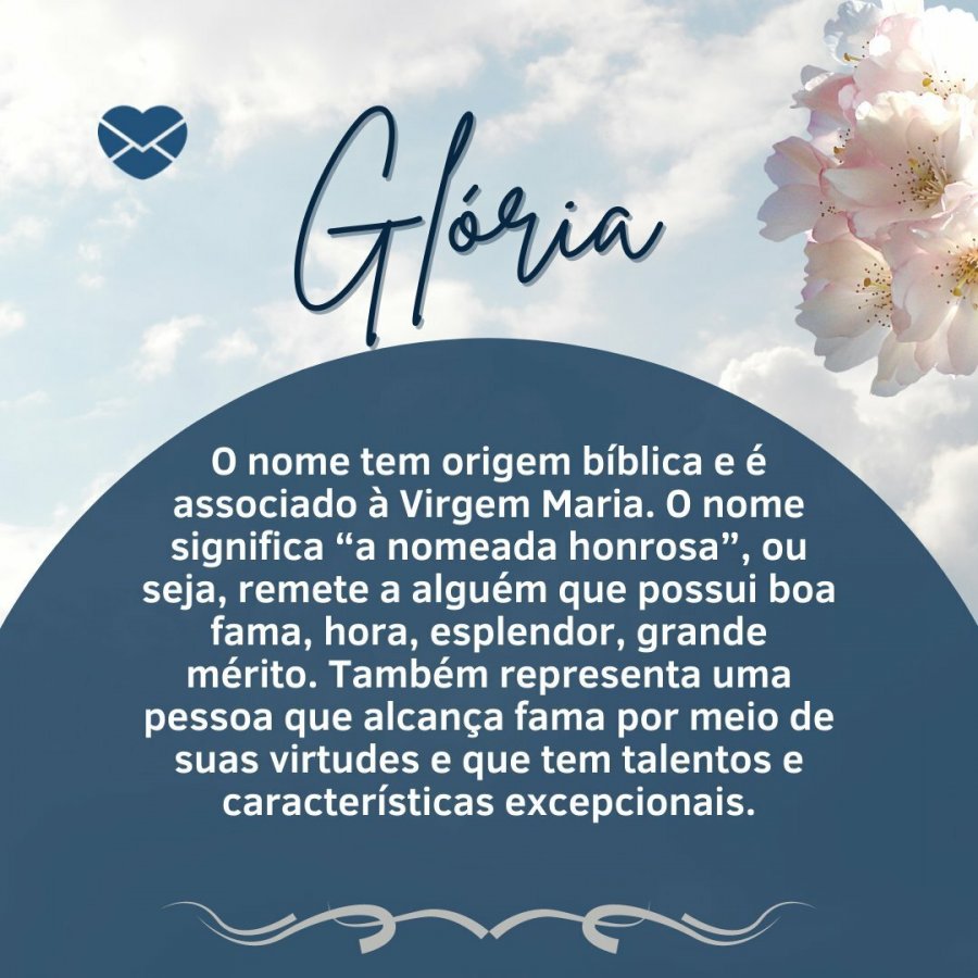 Frases de Glória: conheça o nome dos bons significados