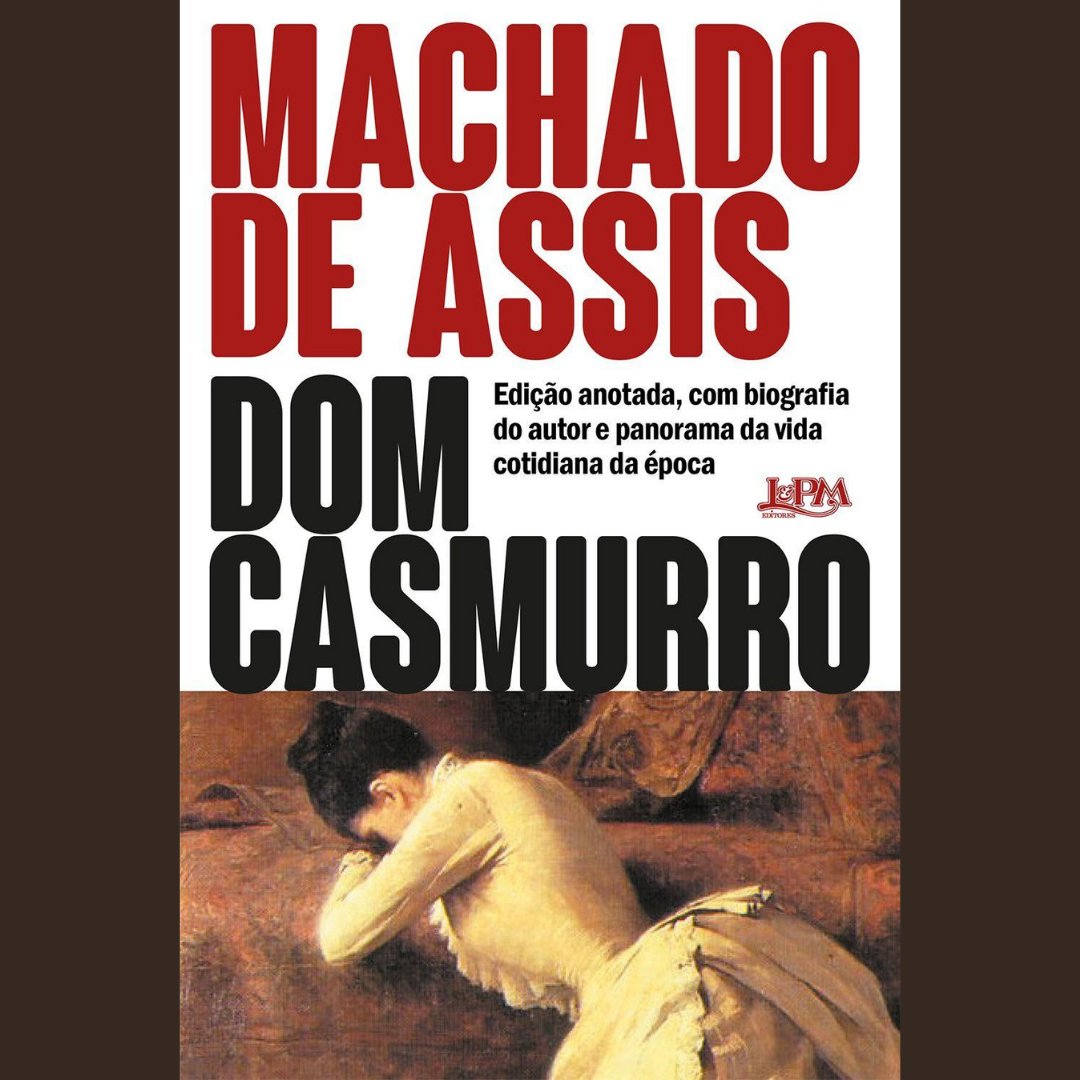 Capa do livro 'Dom Casmurro' de Machado de Assis.