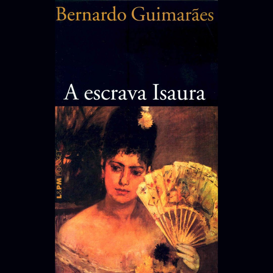 Capa do livro 'A Escrava Isaura' de Bernardo Guimarães.