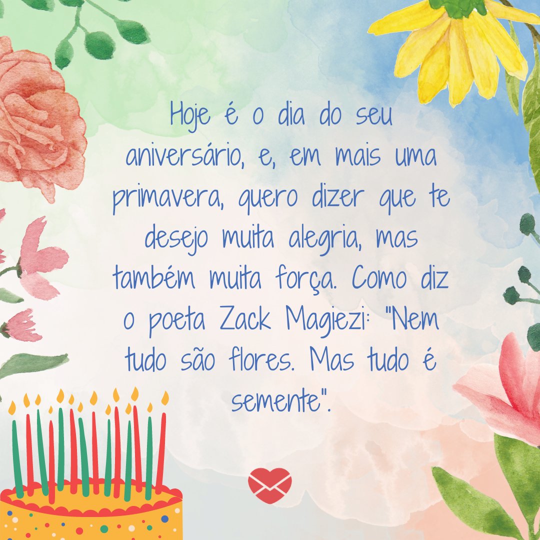 Mensagens de aniversário na primavera. Floresça essa data! Mensagens de aniversário na primavera. Floresça essa data!