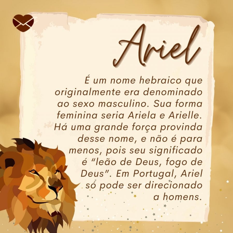 Qual O Significado Do Nome Ariel Librain