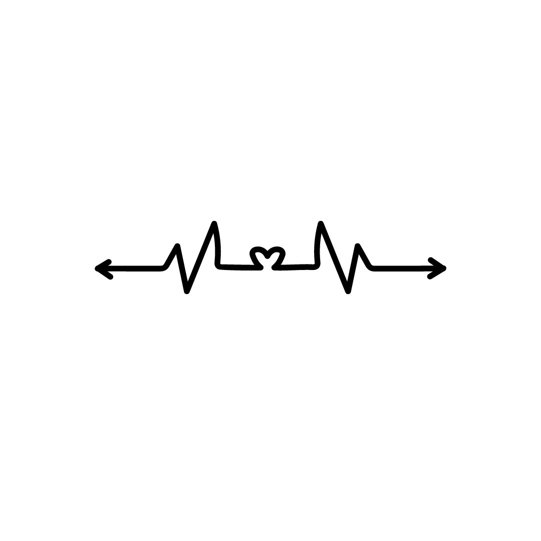 'Batimento cardíaco com um coração no meio' - Divisores de feed para instagram