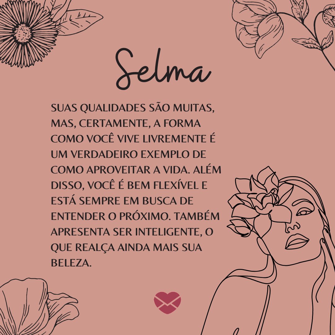Flexível e inteligente - Significado do nome Selma - Femininos