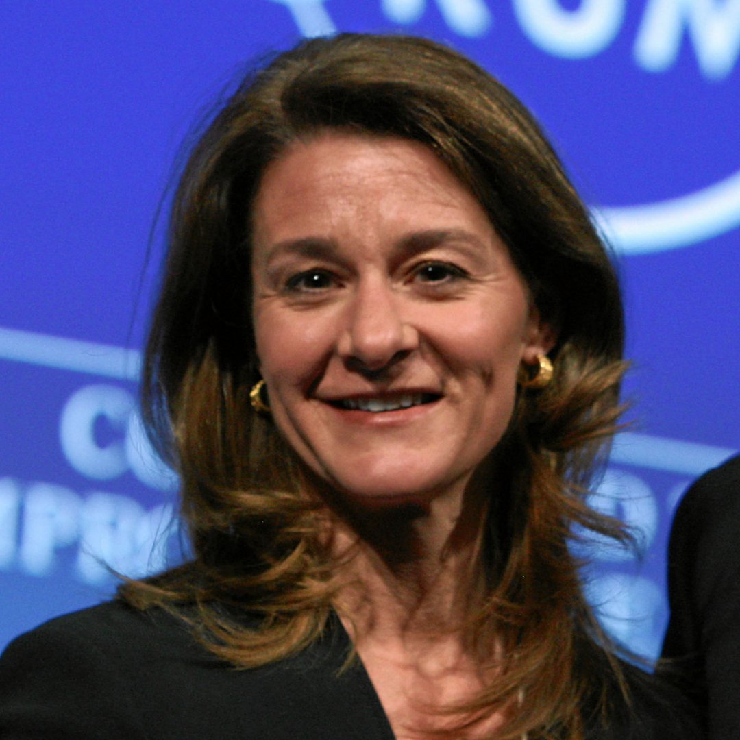 Melinda Gates sorrindo.