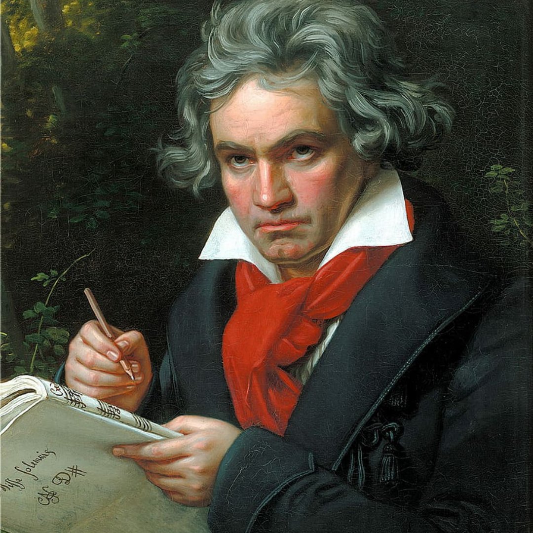 Retrato do compositor, pianista e regente Beethoven