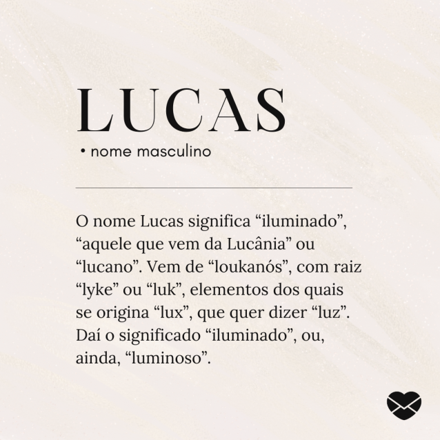 Origem do nome lucas