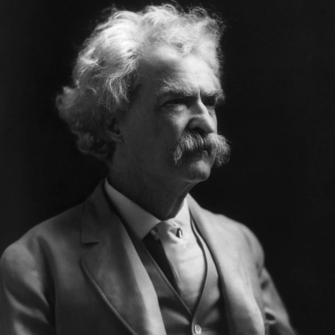 Imagem do escritor norte americano Mark Twain