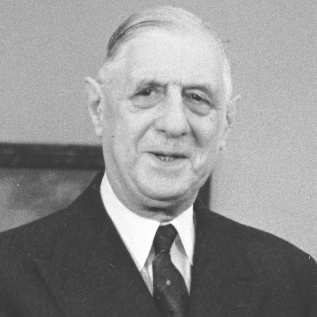 Imagem do político Charles de Gaulle