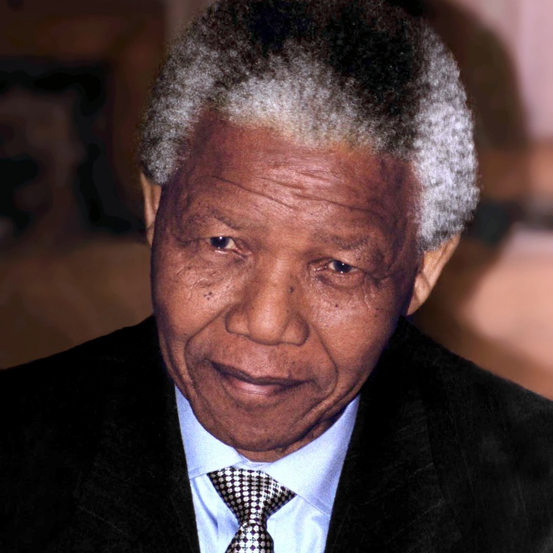 Imagem do político e ex-presidente da África do sul Nelson Mandela