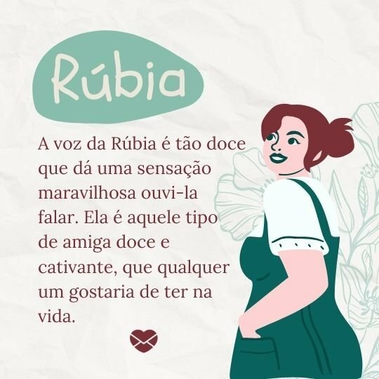 Significado do nome Rúbia. Conheça a alegria contagiante