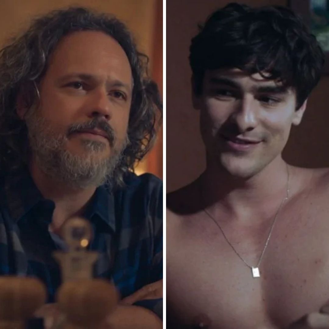 Reprodução / GloboPlay / TV Globo Imagem em gride do ator Danton Mello e do ator Bruno Montaleone