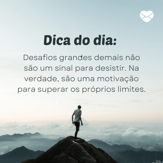 Dica do dia. Inspire-se com bons conselhos para você!