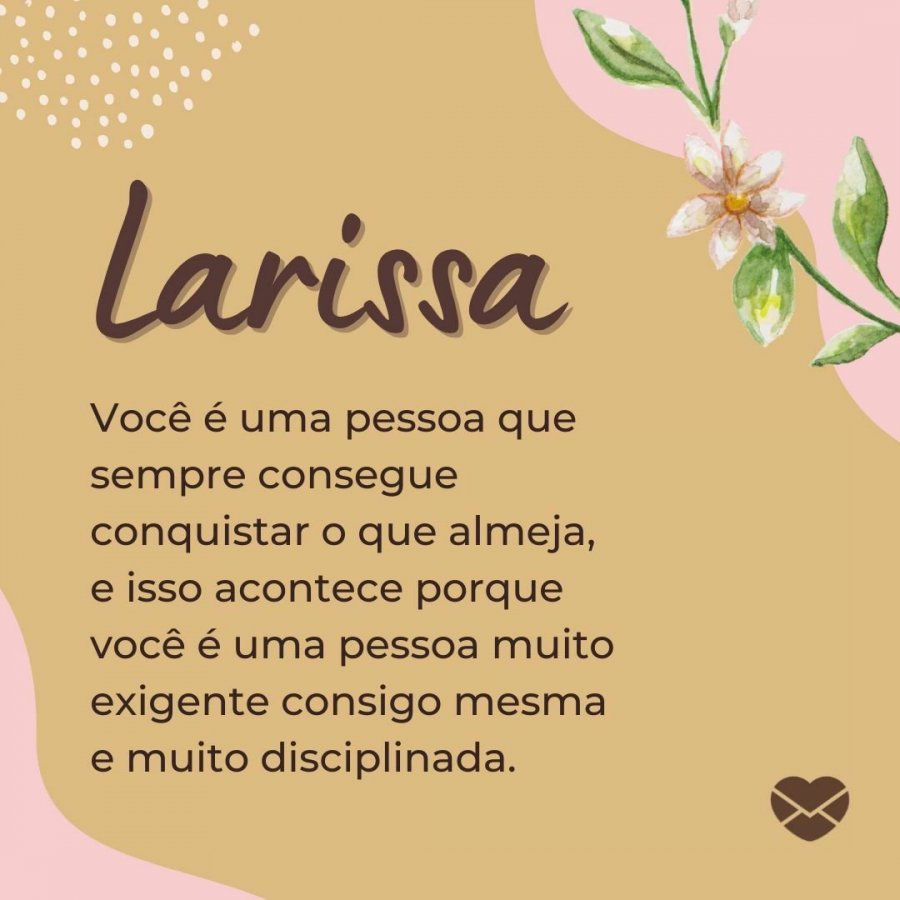O Que Significa Larissa EducaBrilha O Que Significa Larissa EducaBrilha