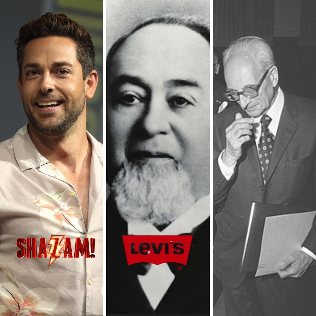 Zachary Levi (Shazam), Levi Strauss (Levi's) e  Claude Lévi-Strauss.