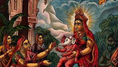 A indiana Parvati sendo agradada por várias pessoas