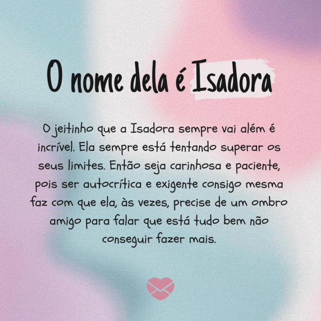 Significado do nome Isadora origem, frases e mais