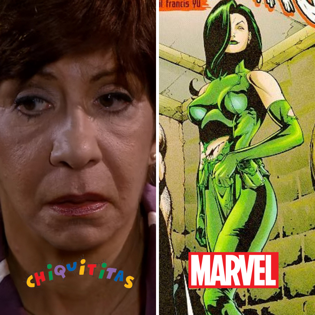 Personagens Valentina de Chiquititas e Marvel Comics (Hydra)