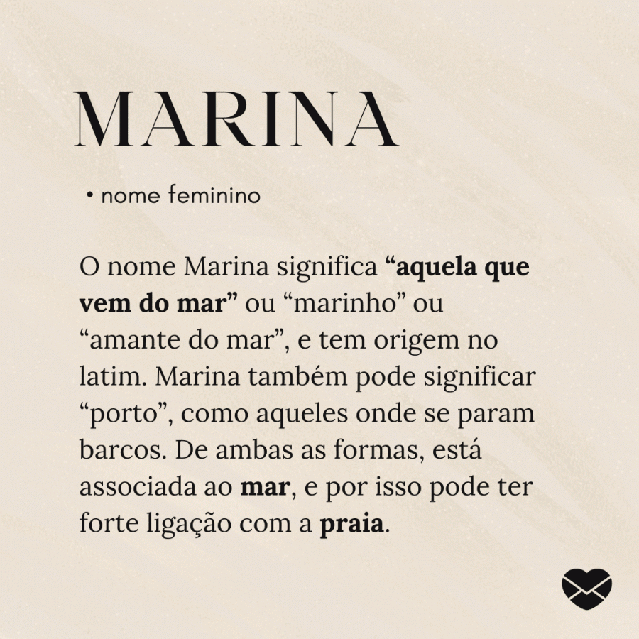 Significado do nome Marina origens, frases