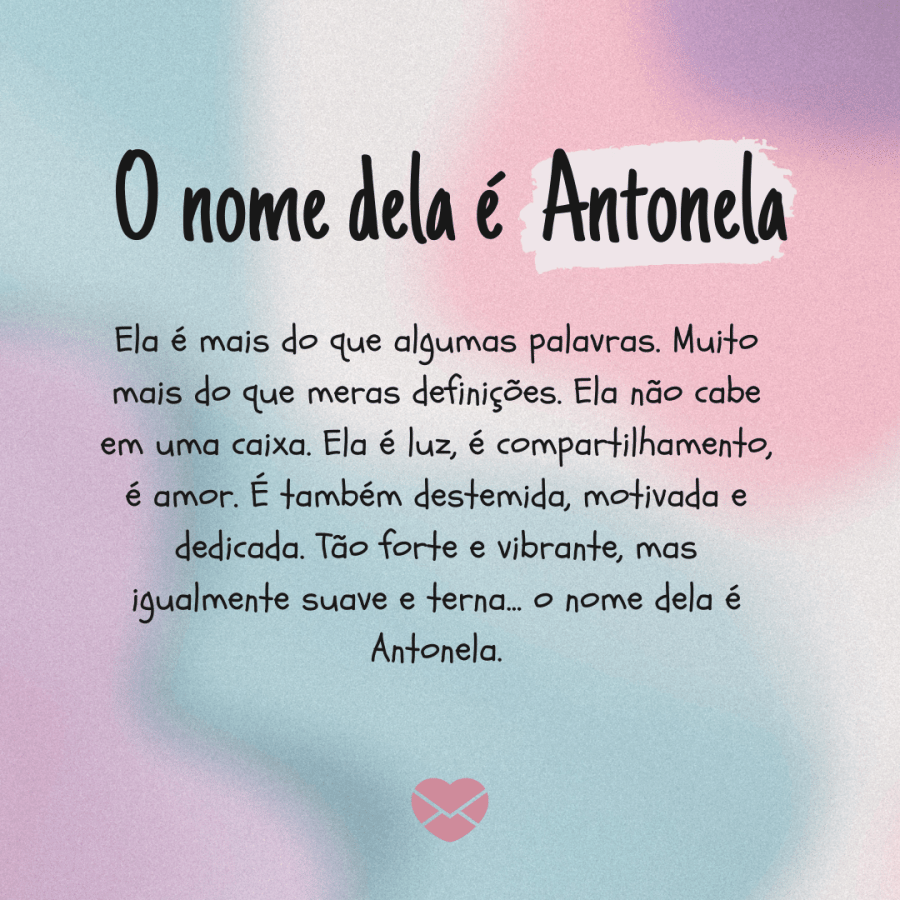 Significado do nome Antonela: origem, frases e mais