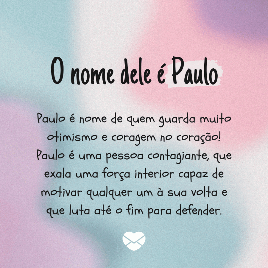 O nome dele é Paulo Significado