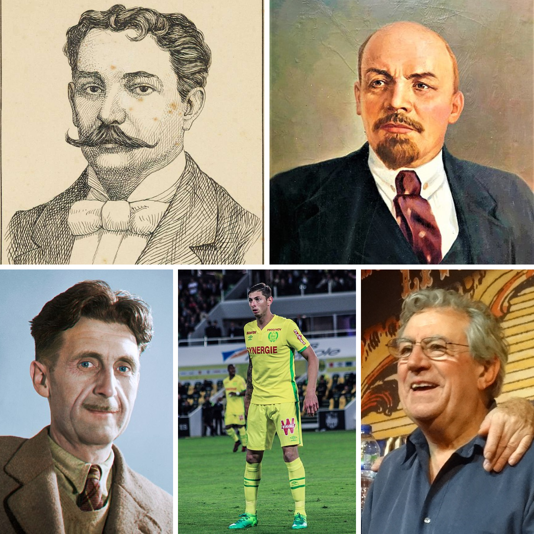 Aluisio Azevedo, Lenin, Geoge Orwell, Emiliano Sala e Terry Jones