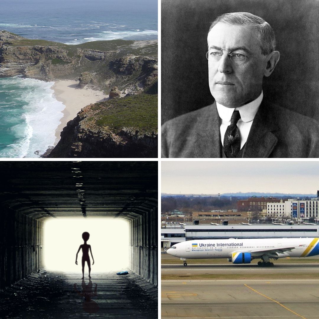 Colônia do Cabo , Woodrow Wilson , OVNI saindo de uma nave e Voo Ukraine International Airlines.