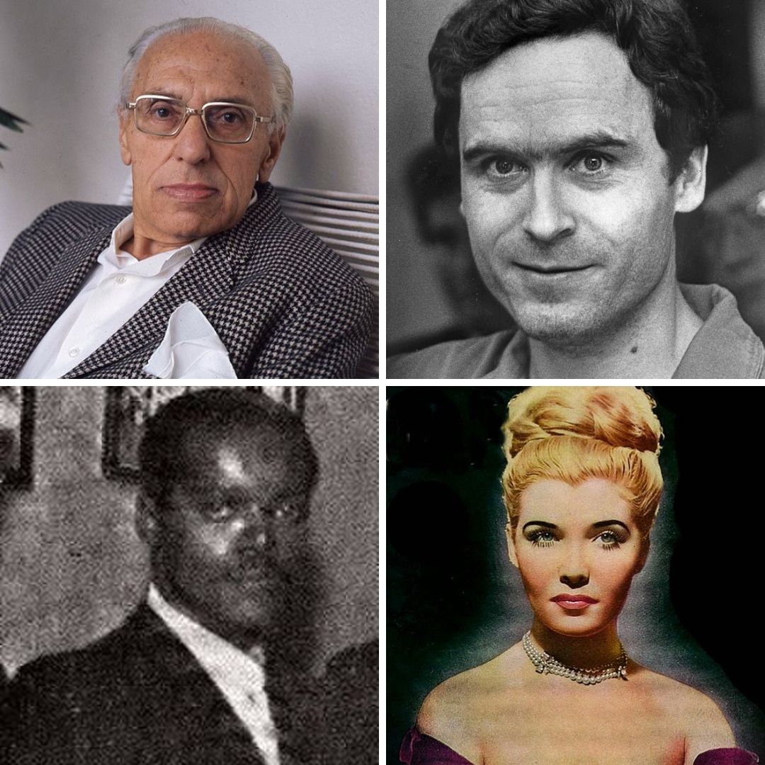 George Cukor Allan Warren, Ted Bundy, Leônidas da Silva e   Maria Della Costa