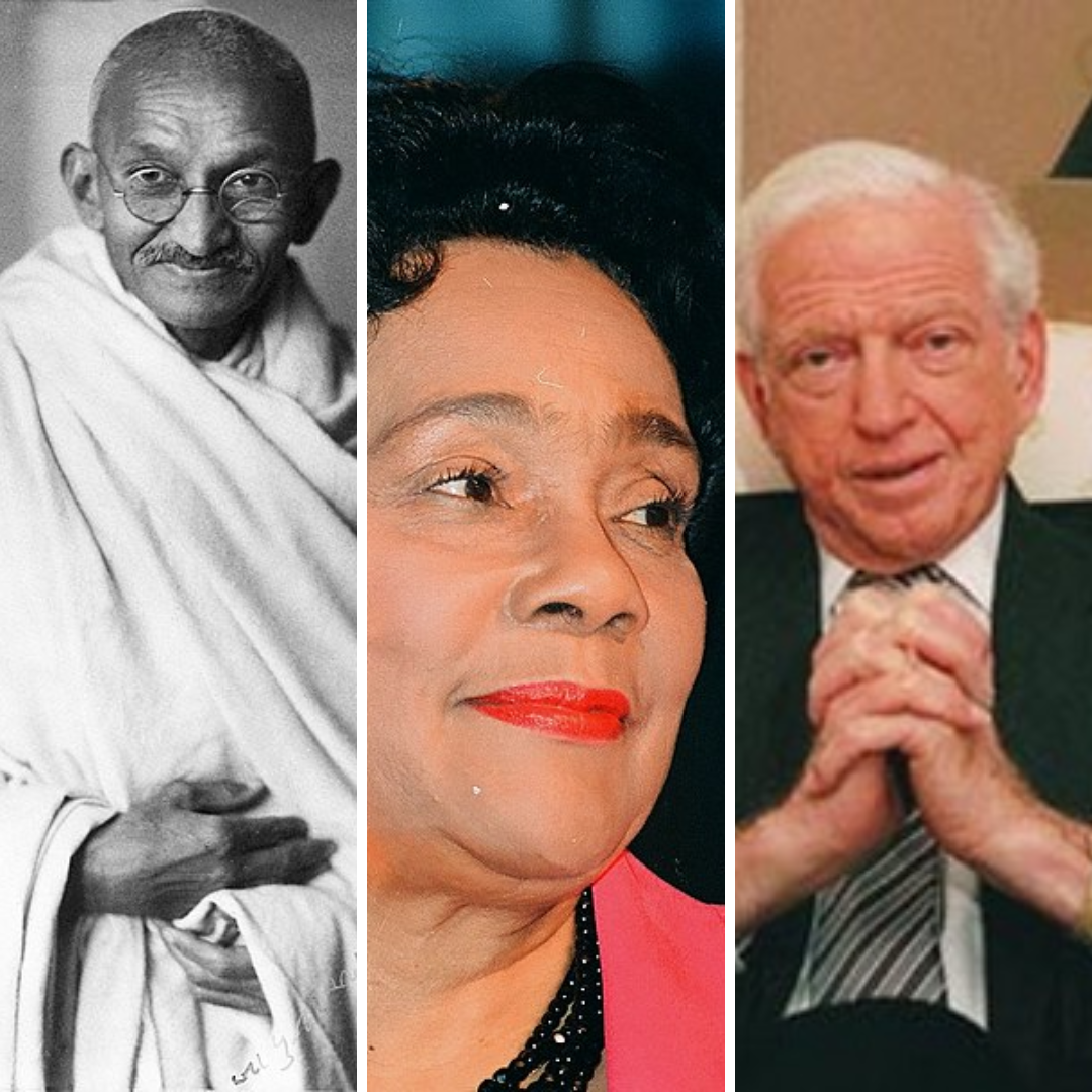 Sidney Sheldon, Coretta King e  Gandhi