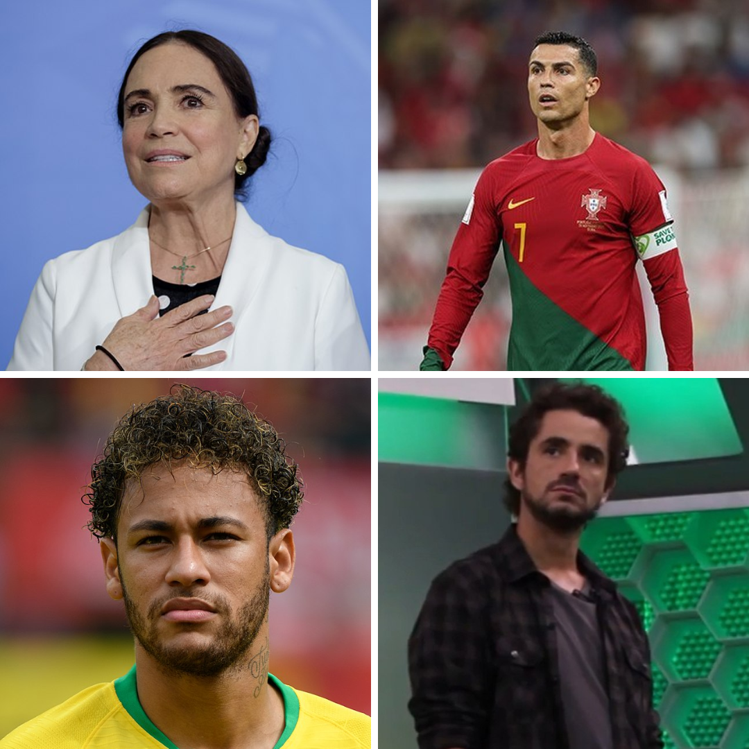 Regina Duarte, Cristiano Ronaldo, Neymar e Felipe Andreoli