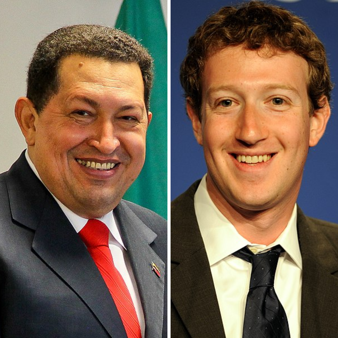 Mark Zuckerberg e Hugo Chávez