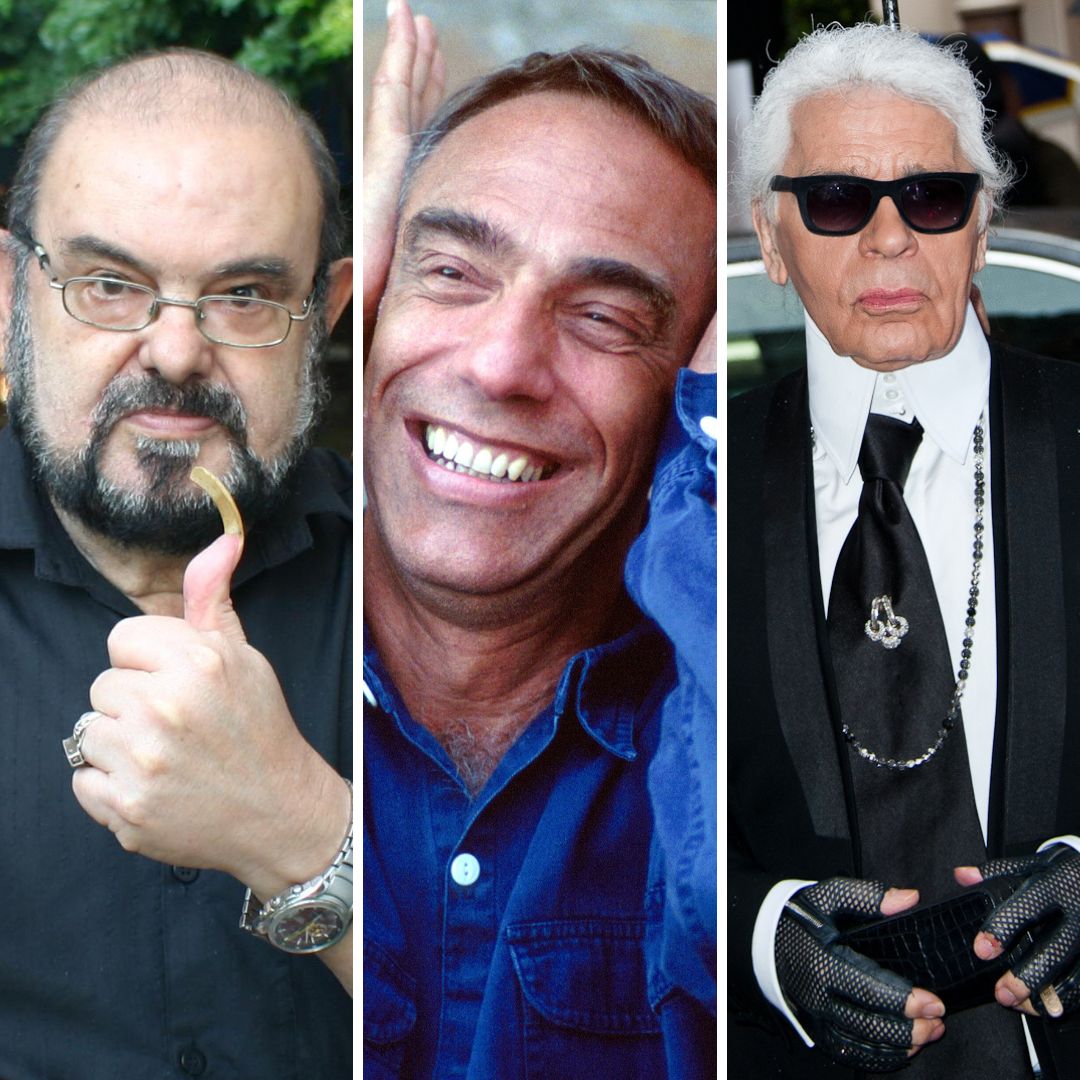 Gride das fotos de José Mojica Marins, Derek Jarman e Karl Lagerfeld.