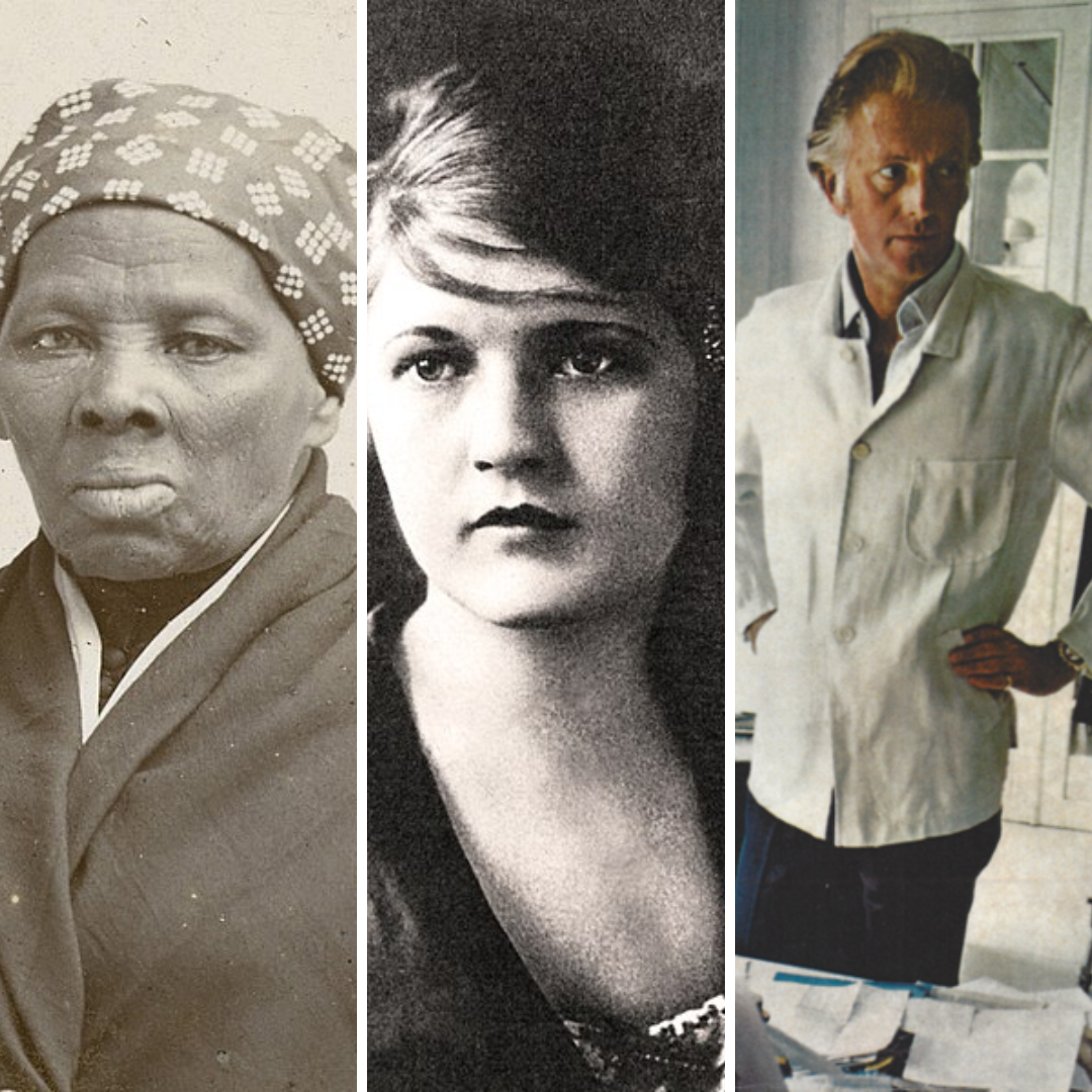 Gride com fotos de Harriet Tubman, Zelda e Givenchy