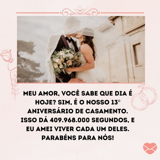 aniversário 13 anos de casamento