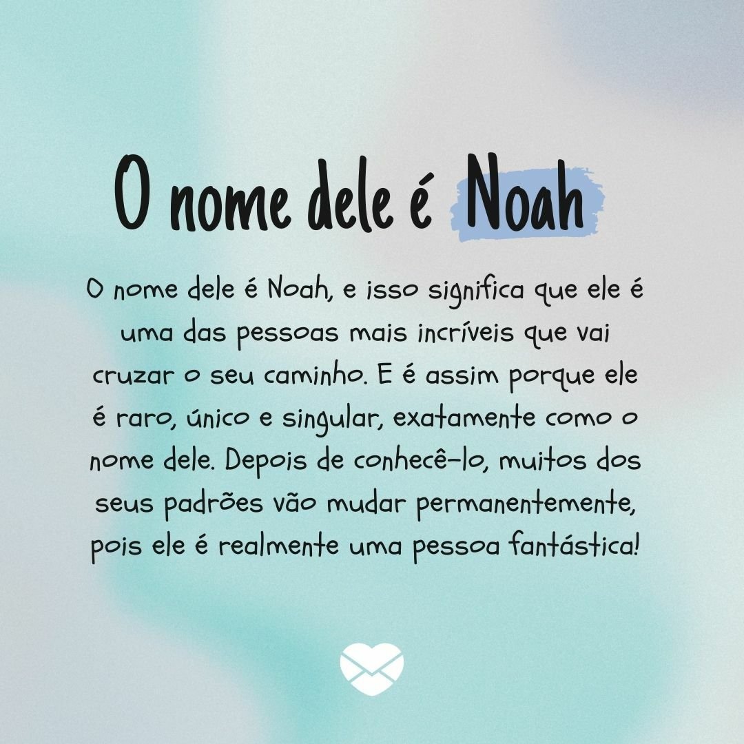 Significado do nome Noah: origem, frases e mais