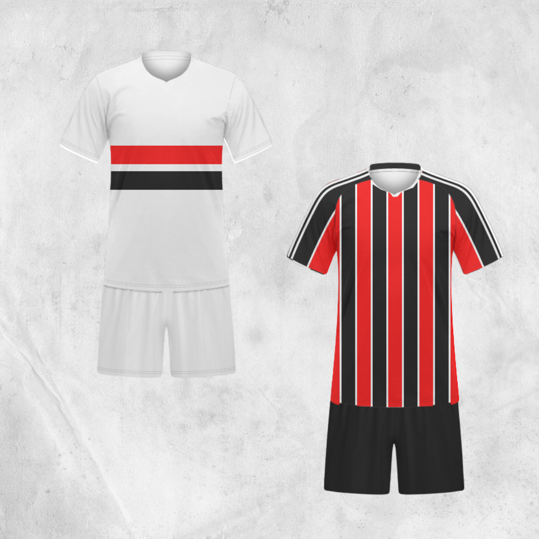 Ilustrações de uniformes clássicos do São Paulo  - Mensagens de futebol do São Paulo