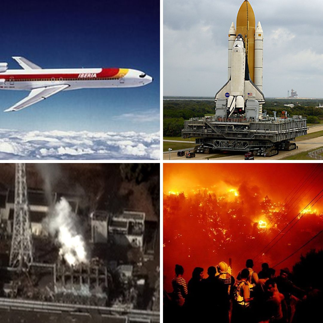Boeing 727, Columbia, acidente nuclear em Fukushima e incêndio em Valparaíso