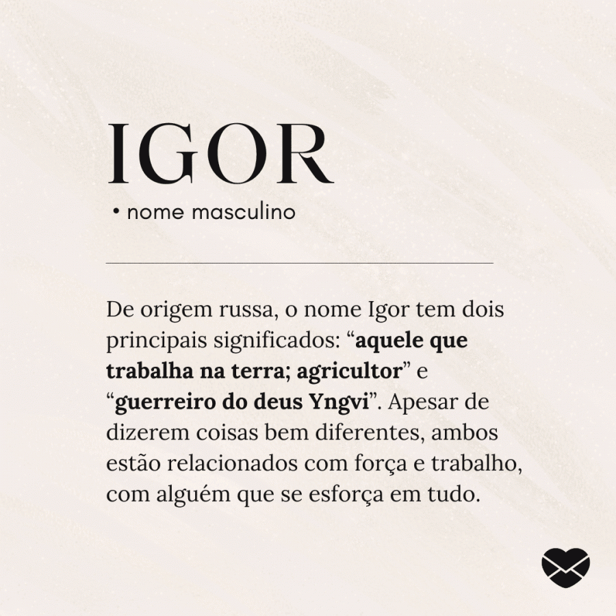 O Que Significa Nome Igor - RETOEDU