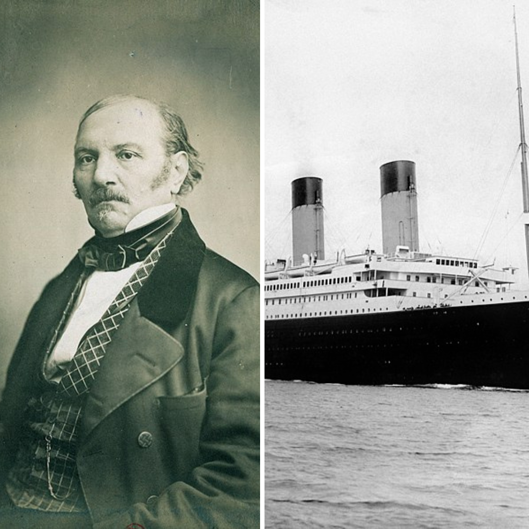 Grid: Allan Kardec e o Titanic antes do naufrágio.