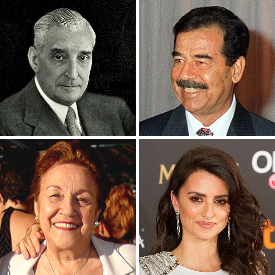 Grid com imagens de Antonio de Oliveira, Saddam, Nair Bello e Penélope