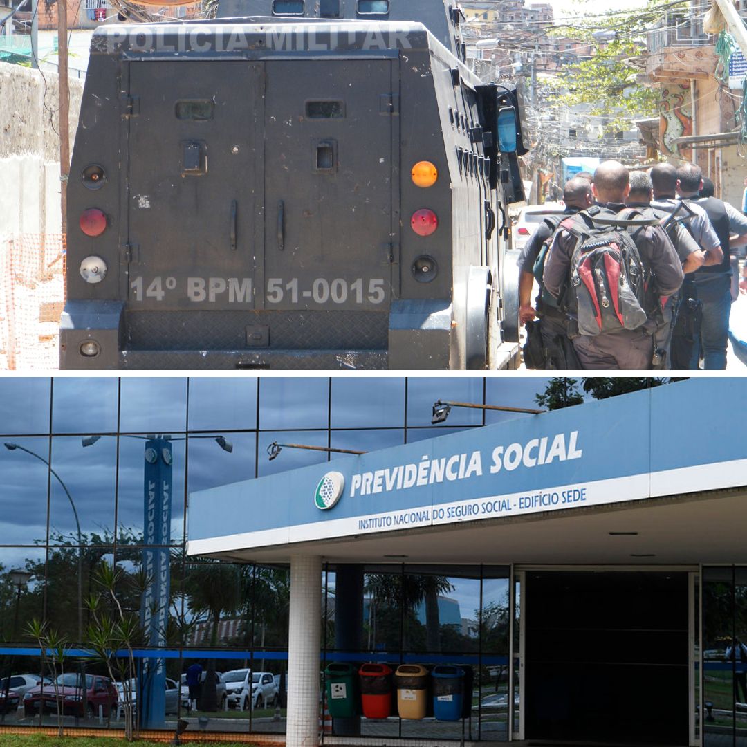Gride das imagens da polícia no Complexo do Alemão, no Rio de Janeiro e da previdência social - 27 de junho