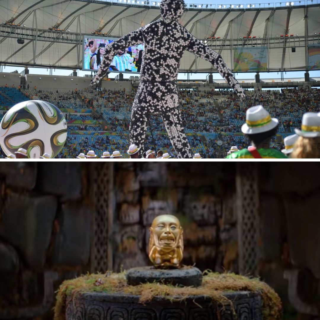 Gride das imagens da Copa do Mundo FIFA de 2014 e do trailer do filme Os Caçadores da Arca Perdida da franquia Indiana Jones - 12 de junho